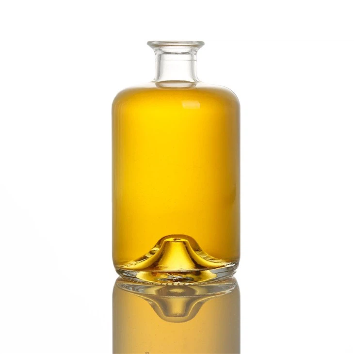 Custom Round Whisky Brandy Gin Rum Vodka Tequila Glass Bottle
